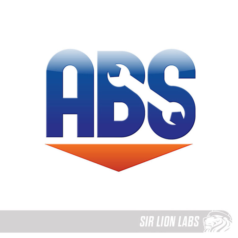 ABS Auto Repair Logo Design Sir Lion Labs